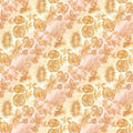 Golden Botanical Sketch Mural Wallpaper — Warm Tropics Design Mural Wallpaper - room preview 02