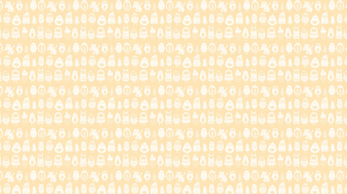 Whimsical Woodland Friends Mural Wallpaper — Soft Yellow Pattern Mural Wallpaper - room preview 02