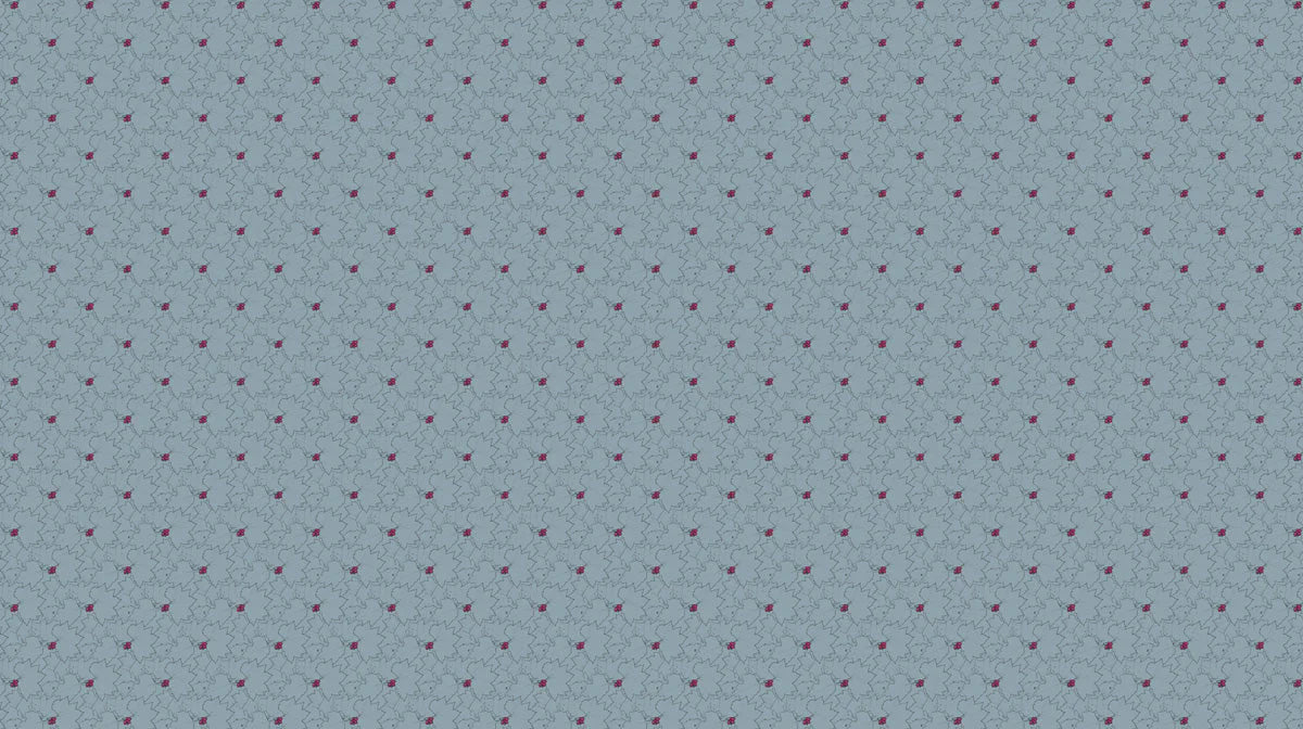Botanical Sketch Mural Wallpaper — Soft Blue Floral Pattern Mural Wallpaper - room preview 02