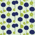Abstract Navy and Chartreuse Floral Mural Wallpaper - room preview 02