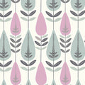 Stylized Botanical Leaf Mural Wallpaper — Mid-Century Modern Mural Wallpaper - room preview 02