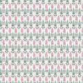 Stylized Botanical Leaf Mural Wallpaper — Soft Pastel Boho Pattern Mural Wallpaper - room preview 02