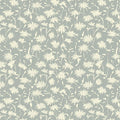 Sage Green Botanical Daisy Mural Wallpaper — Soft Floral Print Mural Wallpaper - room preview 02