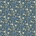 Midnight Meadow Floral Mural Wallpaper — Botanical Art Mural Wallpaper - room preview 02