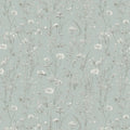 Meadow Wildflower Mural Wallpaper — Soft Blue Botanical Mural Wallpaper - room preview 02