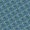 Midnight Meadow Floral Mural Wallpaper in Rich Blue and Cream Mural Wallpaper - room preview 02
