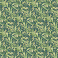 Vintage Botanical Lily of the Valley Mural Wallpaper — Deep Green Mural Wallpaper - room preview 02