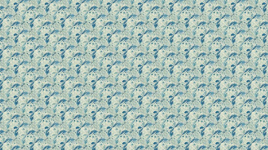 Blaue Blätter Wandtapete — Klassische Botanische Muster Wandtapete printable artwork