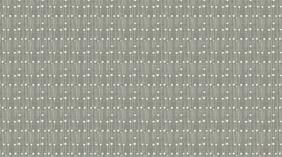 Minimalist Dandelion Line Art Mural Wallpaper in Charcoal Gray Mural Wallpaper - room preview 02