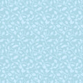 Sky Blue Botanical Leaf Mural Wallpaper — Delicate Vine Pattern Mural Wallpaper - room preview 02
