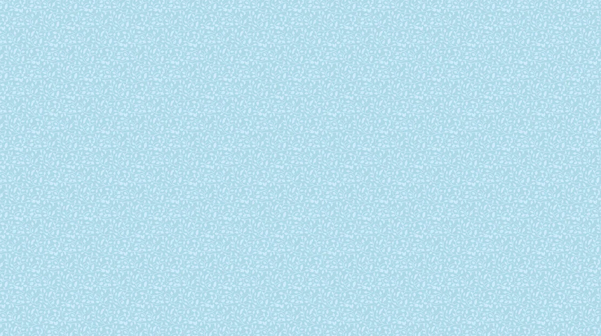Sky Blue Leaf Trail Mural Wallpaper — Minimalist Nature Pattern Mural Wallpaper - room preview 02