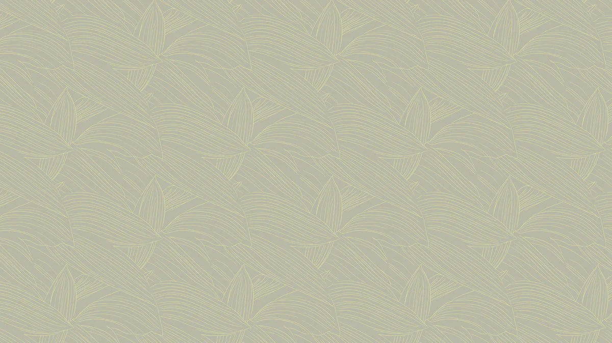 Minimalist Botanical Line Art Mural Wallpaper — Sage and Cream Mural Wallpaper - room preview 02