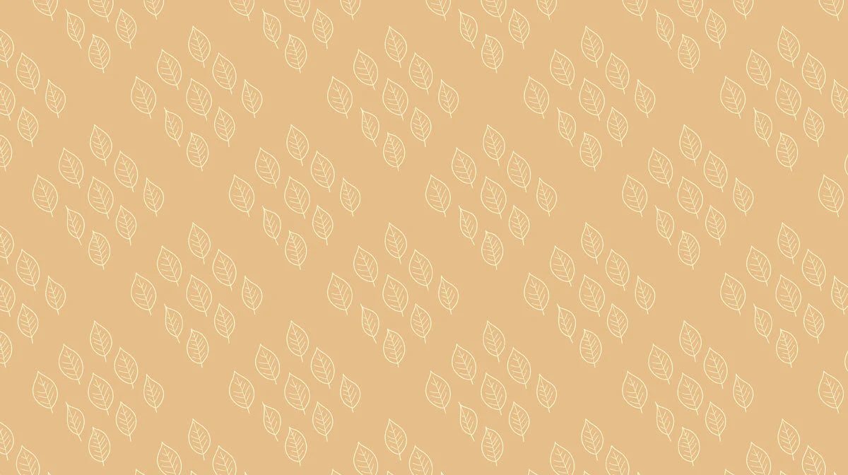 Minimalist Leaf Pattern Mural Wallpaper — Soft Ochre and White Mural Wallpaper - room preview 02