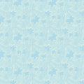 Soft Maple Leaf Mural Wallpaper — Pale Blue Botanical Design Mural Wallpaper - room preview 02