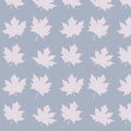 Minimalist Maple Leaf Mural Wallpaper in Dusty Blue and Lilac Mural Wallpaper - room preview 02