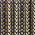 Golden Arch Layers Mural Wallpaper — Art Deco Geometric Mural Wallpaper - room preview 02