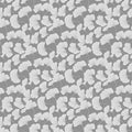 Ginkgo Leaf Pattern Mural Wallpaper — Minimalist Gray Botanical Mural Wallpaper - room preview 02