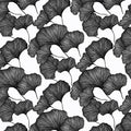 Ginkgo Leaf Sketch Mural Wallpaper — Minimalist Botanical Art Mural Wallpaper - room preview 02