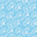 Ginkgo Leaf Sky Breeze Mural Wallpaper — Light Botanical Design Mural Wallpaper - room preview 02