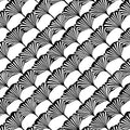 Ginkgo Leaf Geometric Mural Wallpaper — Modern Monochrome Mural Wallpaper - room preview 02