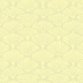 Ginkgo Fan Botanical Mural Wallpaper — Soft Yellow Pattern Mural Wallpaper - room preview 02