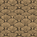 Ginkgo Fan Mural Wallpaper — Art Deco Inspired Design Mural Wallpaper - room preview 02