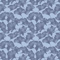 Ginkgo Leaf Mural Wallpaper — Botanical Blue Pattern Mural Wallpaper - room preview 02