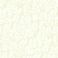 Cream Botanical Leaf Mural Wallpaper — Minimalist Floral Pattern Mural Wallpaper - room preview 02