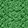Emerald Botanical Fan Mural Wallpaper — Modern Nature Graphic Mural Wallpaper - room preview 02