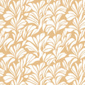 Caramel Botanical Leaf Mural Wallpaper — Organic Pattern Mural Wallpaper - room preview 02
