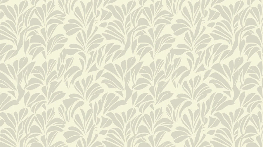 Papier peint mural Silhouette de feuille abstraite — Papier peint mural au design neutre et doux printable artwork