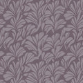 Abstract Foliage Mural Wallpaper — Muted Mauve and Plum Pattern Mural Wallpaper - room preview 02