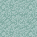 Sage Botanical Leaf Mural Wallpaper — Minimalist Nature Pattern Mural Wallpaper - room preview 02