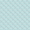Japanese Wave Mural Wallpaper — Calm Aqua Sea Art Mural Wallpaper - room preview 02
