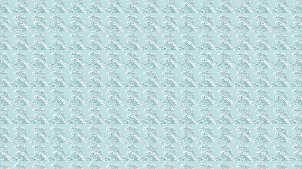 Japanese Wave Hokusai Mural Wallpaper — Cool Coastal Motif Mural Wallpaper - room preview 02