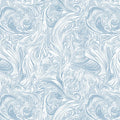 Cerulean Swirl Mural Wallpaper — Artistic Fluid Pattern Mural Wallpaper - room preview 02