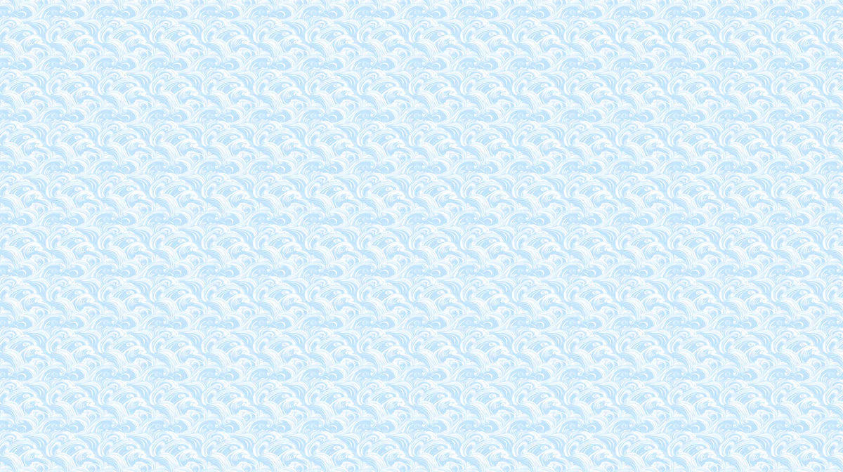 Sky Wave Crest Mural Wallpaper — Gentle Blue Minimalist Pattern Mural Wallpaper - room preview 02