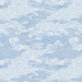 Japanese Ocean Wave Mural Wallpaper — Calm Blue Swirl Pattern Mural Wallpaper - room preview 02