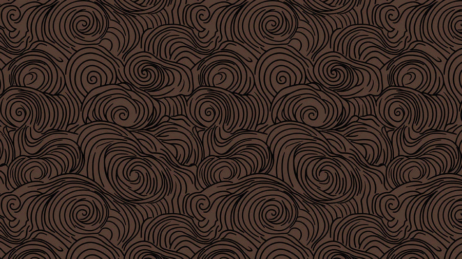 Papier Peint Mural Tourbillon Abstrait — Papier Peint Mural Lignes Marron Foncé et Anthracite printable artwork