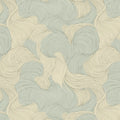Abstract Swirl Mural Wallpaper in Soft Mint and Cream Mural Wallpaper - room preview 02