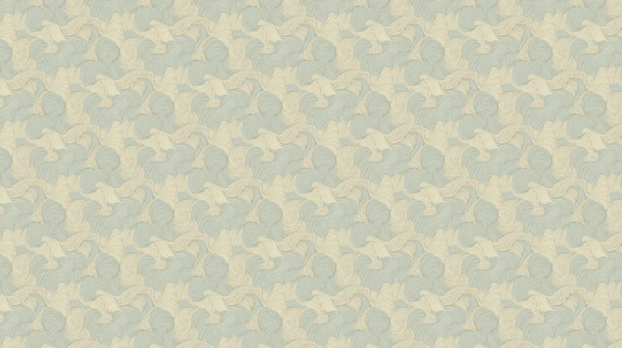 Papier Peint Mural Tourbillon Abstrait Menthe et Crème printable artwork