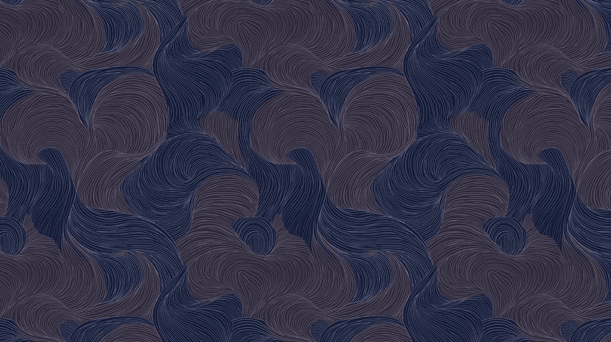 Midnight Swirl Mural Wallpaper — Moody Fluid Flow Pattern Mural Wallpaper - room preview 02