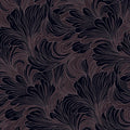 Midnight Bloom Wave Mural Wallpaper — Art Nouveau Inspired Design Mural Wallpaper - room preview 02
