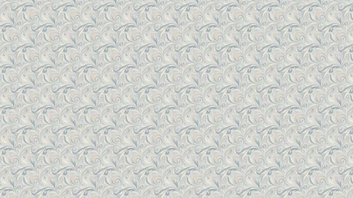 Marbled Swirl Mural Wallpaper — Soft Beige and Slate Blue Mural Wallpaper - room preview 02