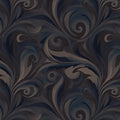 Midnight Swirl Mural Wallpaper — Moody Abstract Pattern Mural Wallpaper - room preview 02