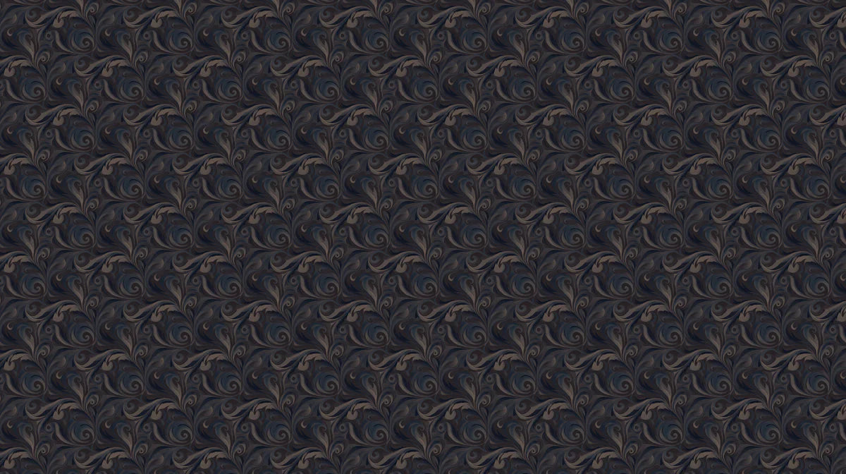 Marbled Swirl Mural Wallpaper — Dark Charcoal and Ink Blue Mural Wallpaper - room preview 02