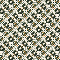 Mid-Century Geometric Mural Wallpaper — Green and Ochre Mural Wallpaper - room preview 02