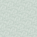 Ginkgo Fan Leaf Mural Wallpaper — Minimalist Mint Green Design Mural Wallpaper - room preview 02