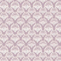 Lilac Fan Floral Mural Wallpaper — Vintage Deco Motif Mural Wallpaper - room preview 02