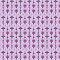 Graphic Bloom Floral Mural Wallpaper —Whimsical Pink and Black Mural Wallpaper - room preview 02